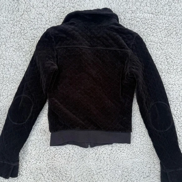 Juicy Couture vintage Black Velvet Bomber Jacket Y2K - Picture 3 of 3